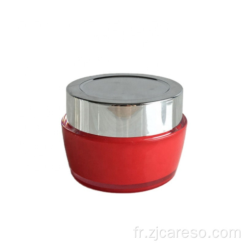 Pot de crème en plastique d&#39;emballage cosmétique avec couvercle UV